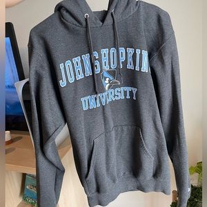 John’s Hopkins University grey Champion hoodie in size S